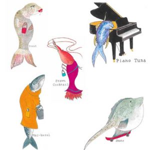 A selection of fish cards